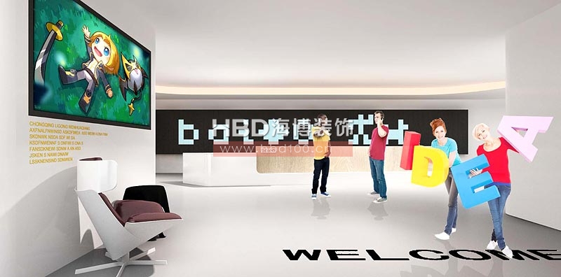 百田信息科技公司前臺設計 百田信息科技公司前臺設計