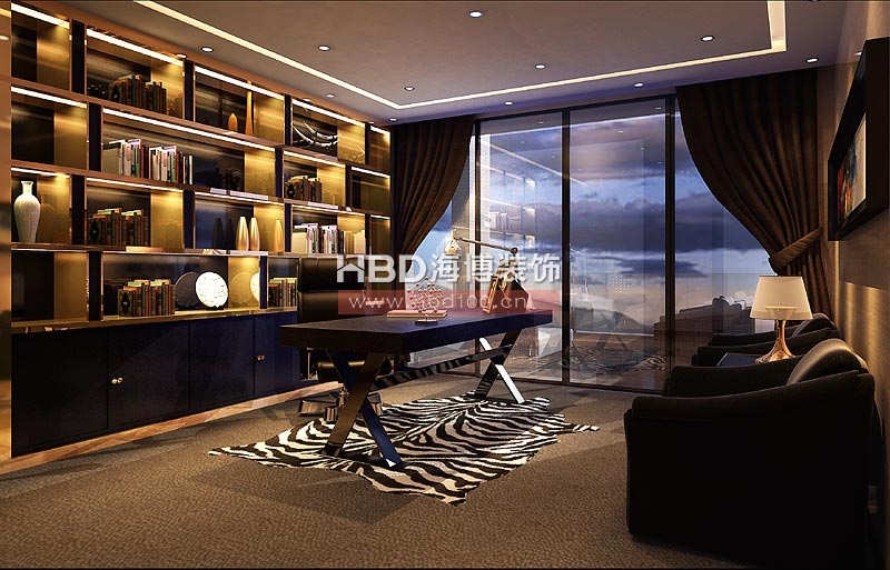 別墅裝修書房設(shè)計(jì).jpg